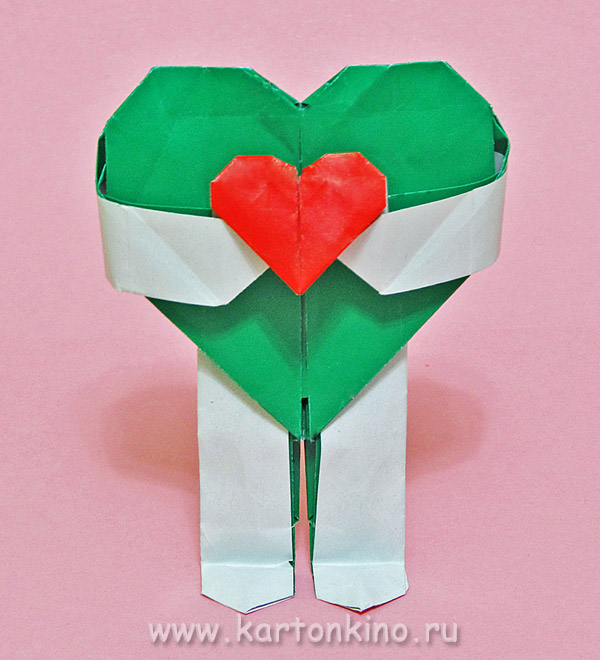 Валентинки оригами