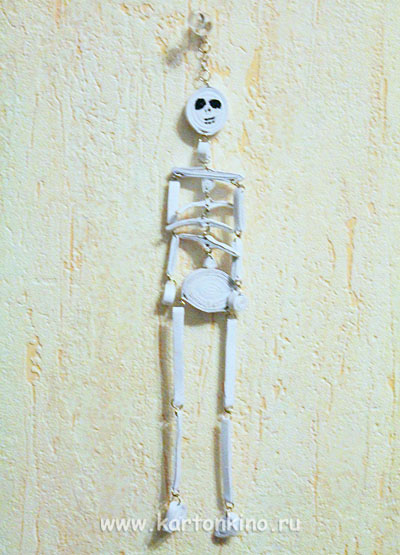 Шарнирный скелет из бумаги (квиллинг)