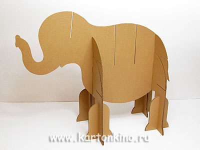 Слон из бумаги (оригами)