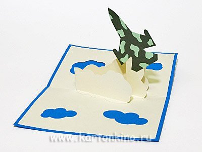 Открытка на 23 февраля своими руками Самолет оригами Plane origami