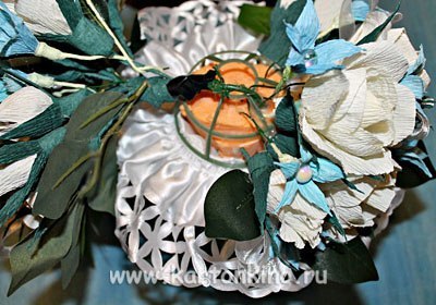 Свадебный букет из гофрированной бумаги - красивые фото