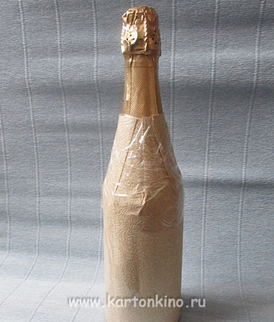 Новогодний декор для бутылки шампанского