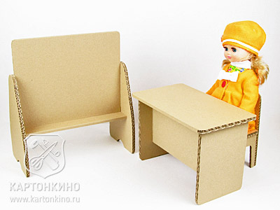 Картонная мебель для кукол своими руками. Схемы и видео.