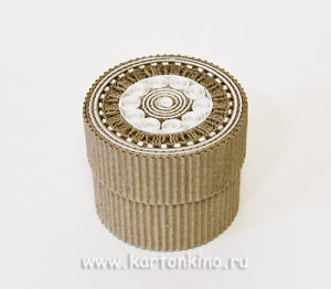 Круглая шкатулка из картона своими руками